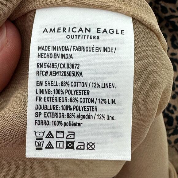 American Eagle Cheetah Print Miniskirt Paperbag Waist Size XS Mob Wife Aesthetic - Picture 5 of 5